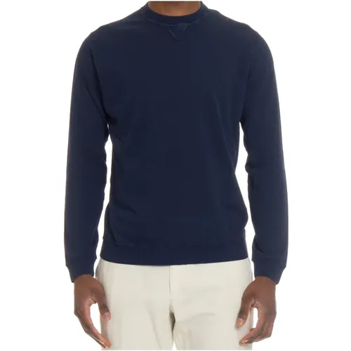 Cotton Sweater with Ribbed Details , male, Sizes: M, XL, L - Eleventy - Modalova