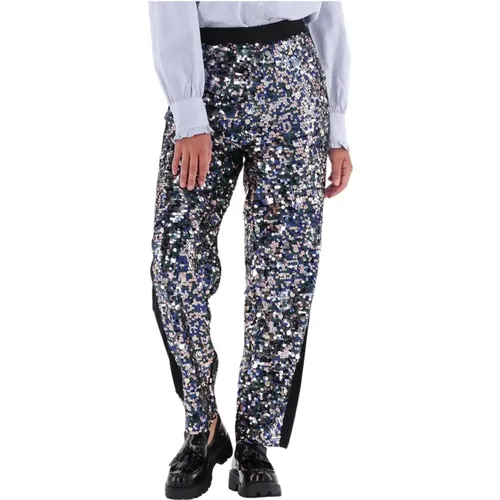 Metallic Sequin High-rise Hose , Damen, Größe: S - Scotch & Soda - Modalova