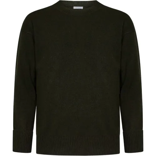 Grüner Cashmere-Strick-Crewneck-Pullover - Malo - Modalova