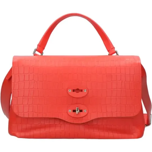 Luxury Handbag with Croc Embossing , female, Sizes: S - Zanellato - Modalova