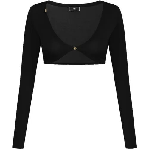 Schwarze Pullover für Frauen , Damen, Größe: M - Elisabetta Franchi - Modalova