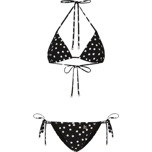 Meer Bikini mit Tupfenmuster , Damen, Größe: XS - Dolce & Gabbana - Modalova