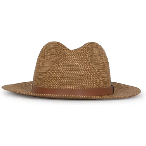 Bicolor Braided Hat , female, Sizes: 58 CM, 57 CM - Emporio Armani - Modalova