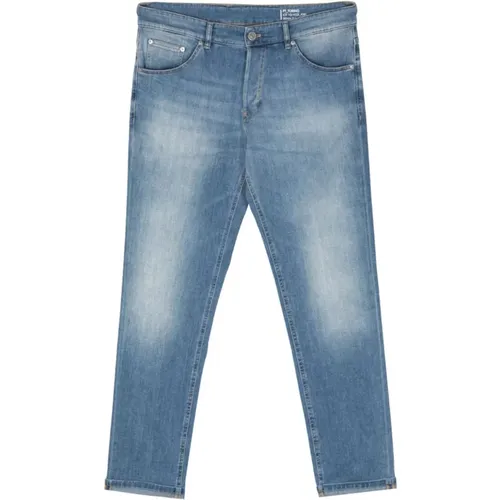 Blaue Denim Tapered Leg Jeans , Herren, Größe: W36 - PT Torino - Modalova