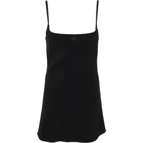 Sleek A-Line Crepe Dress , female, Sizes: S - Courrèges - Modalova
