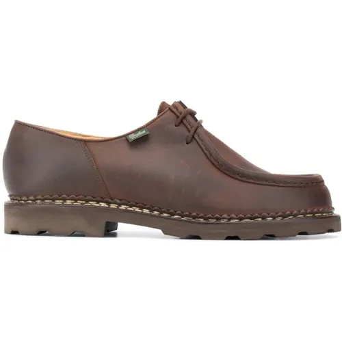 Braune Nubuk Derby Flache Schuhe , Herren, Größe: 43 1/2 EU - Paraboot - Modalova