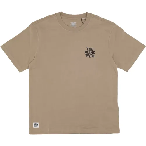 Khaki Tee mit Timber Stickerei , Herren, Größe: M - Element - Modalova