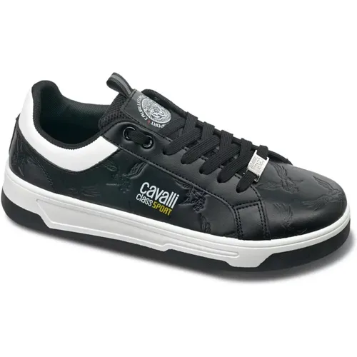 Mens Fabric Sneakers with Rubber Sole , male, Sizes: 6 UK, 8 UK, 7 UK, 9 UK - Cavalli Class - Modalova