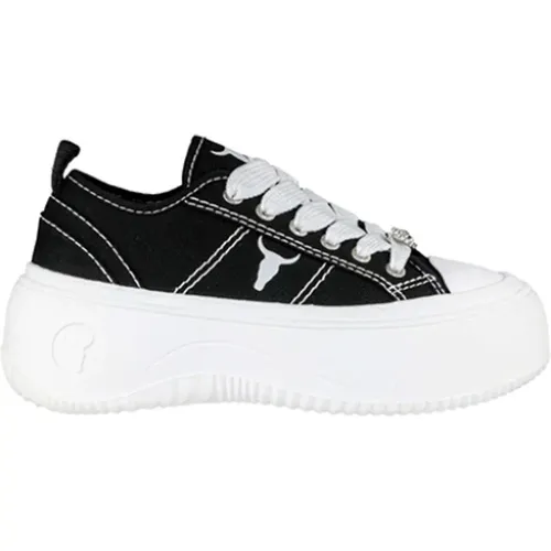 Schwarze Canvas-Plateau-Sneakers Intentions , Damen, Größe: 36 EU - Windsor Smith - Modalova