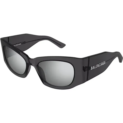 Vintage Cat-Eye Sunglasses with Silver Flash Lenses , female, Sizes: 54 MM - Balenciaga - Modalova