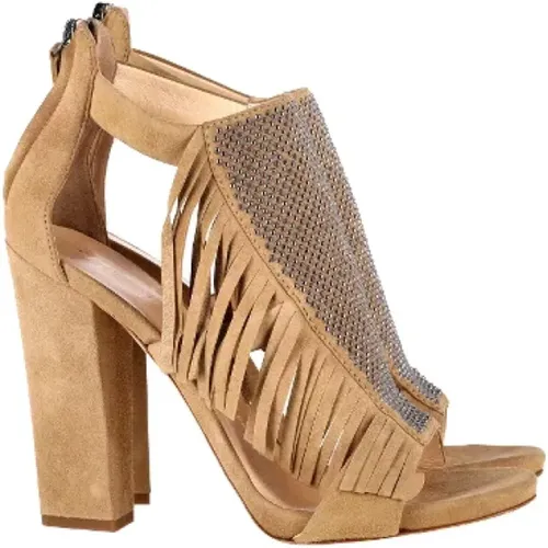 Pre-owned Suede sandals , female, Sizes: 7 UK - Giuseppe Zanotti Pre-owned - Modalova