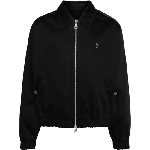 ADC Cotton Zipped Jacket , female, Sizes: L, M, XL - Ami Paris - Modalova