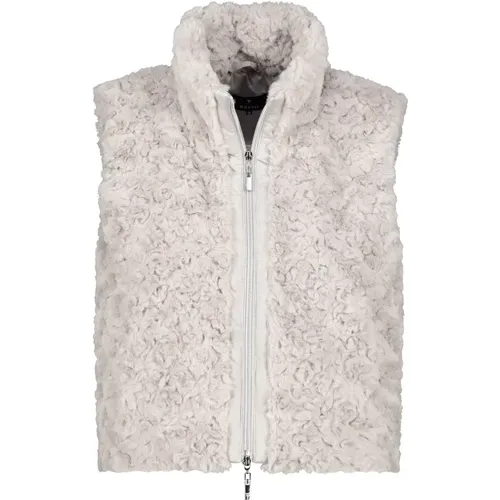 Faux Fur Vest with Stand Collar , Damen, Größe: L - monari - Modalova