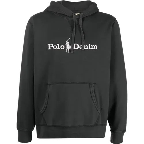 Schwarzer Casual Hoodie mit langen Ärmeln , Herren, Größe: XL - Polo Ralph Lauren - Modalova