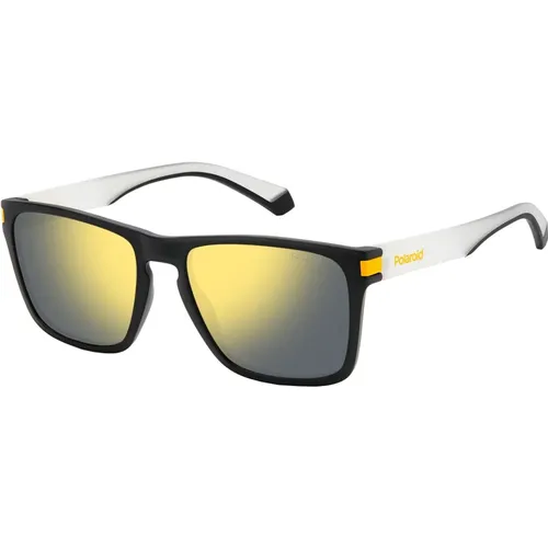 Schwarz Gelb/Gold Sonnenbrille , unisex, Größe: 56 MM - Polaroid - Modalova