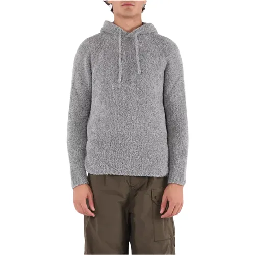 Hooded Sweater with Elastic Cuffs and Hem , male, Sizes: M - Ten C - Modalova