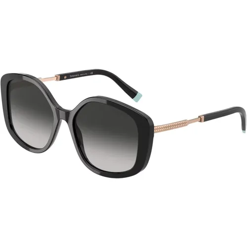 Schwarze/Graue Sonnenbrille TF 4192 , Damen, Größe: 54 MM - Tiffany - Modalova