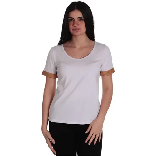 Weiße T-Shirt mit Geo Classic Print , Damen, Größe: S - Alviero Martini 1a Classe - Modalova