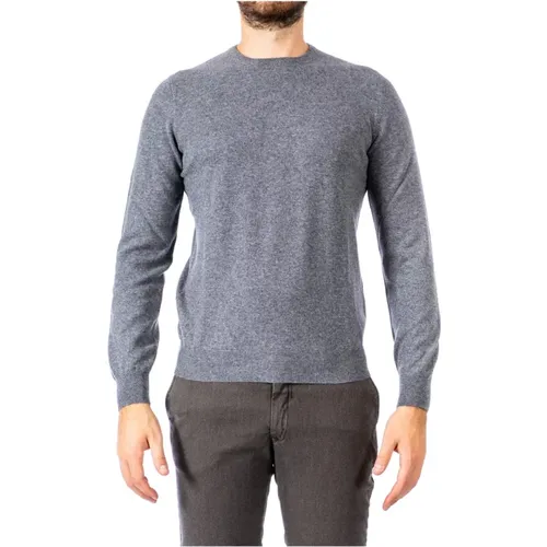 Cashmere Grey Mens Sweater , male, Sizes: 2XL, L - La Fileria - Modalova