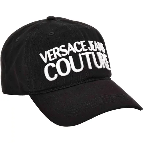 Schwarze Damenmütze Jeans Couture - Versace - Modalova