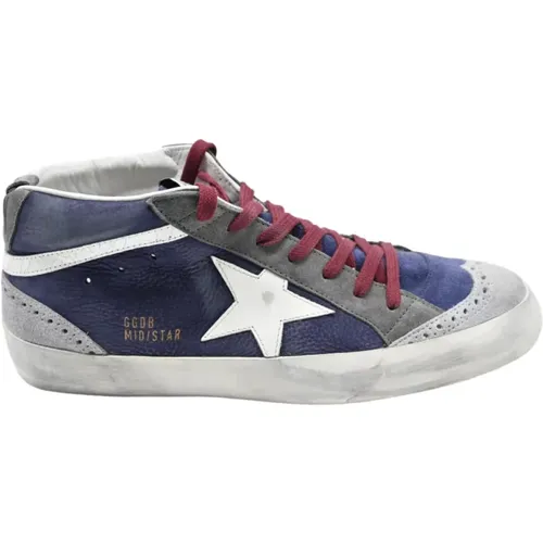 Blue Grey Mid Star Sneakers , female, Sizes: 10 UK - Golden Goose - Modalova