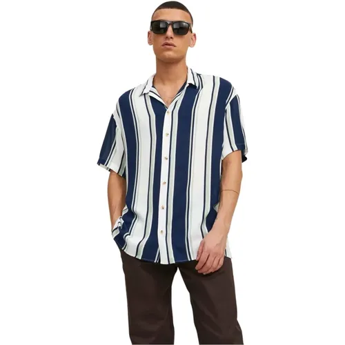 Resort -Streifenhemd , Herren, Größe: XL - jack & jones - Modalova