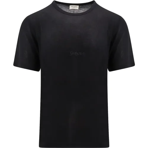 Logo-T-Shirt für Männer , Herren, Größe: L - Saint Laurent - Modalova