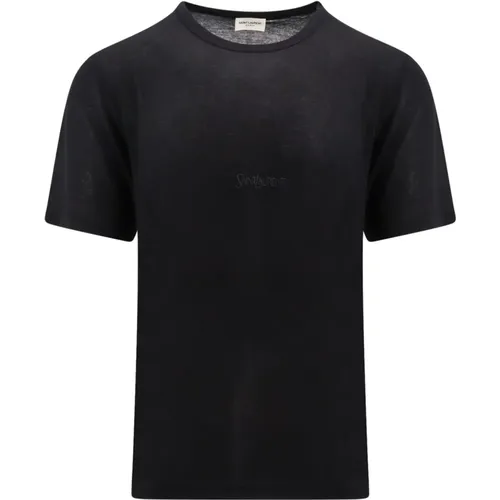 Logo-T-Shirt für Männer , Herren, Größe: M - Saint Laurent - Modalova