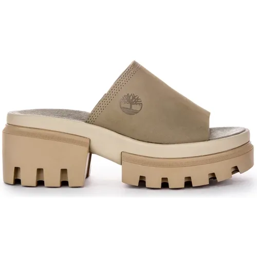 Platform Slide in Taupe , female, Sizes: 5 1/2 UK, 7 UK - Timberland - Modalova