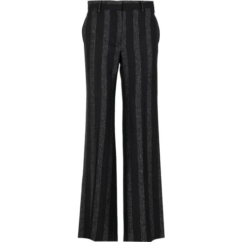 Wide-Leg Wool Trousers , female, Sizes: L, XS, M, S - Msgm - Modalova