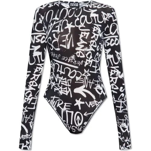 Body mit Logo , Damen, Größe: M - Versace Jeans Couture - Modalova