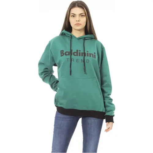 Kapuzenpullover mit Frontlogo-Tasche - Baldinini - Modalova