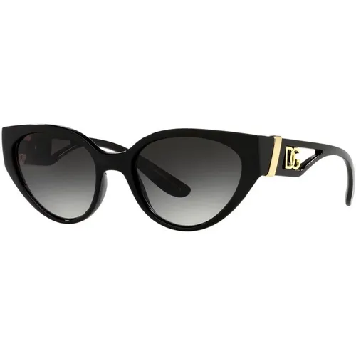 Cat-Eye Sunglasses with Cut-Out Temple , female, Sizes: 54 MM - Dolce & Gabbana - Modalova