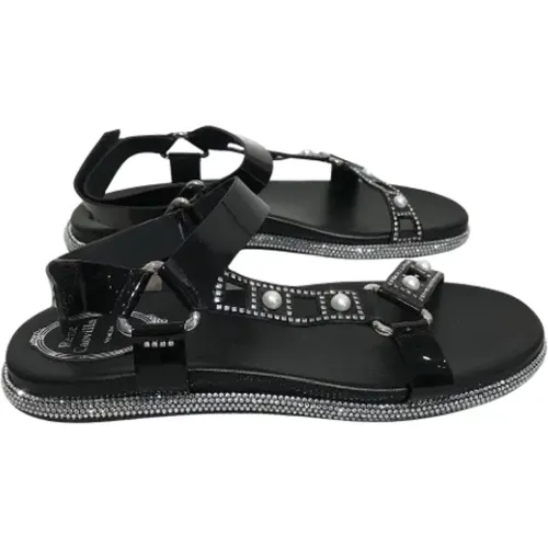 Pre-owned Leather sandals , female, Sizes: 4 UK - René Caovilla Pre-owned - Modalova