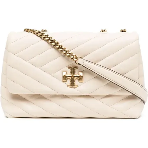 Chevron-Leder-Schultertasche in - TORY BURCH - Modalova