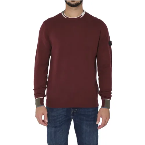 Marlon 02 029 BOR Men Bordeaux Sweater , male, Sizes: L, XL - Peuterey - Modalova