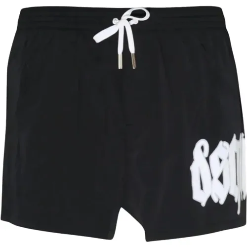 Schwarze Meereskleidung Boxer Midi , Herren, Größe: XL - Dsquared2 - Modalova