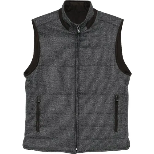 Wool Twill Reversible Gilet with Pockets , male, Sizes: 4XL, XL, 3XL, M - Corneliani - Modalova