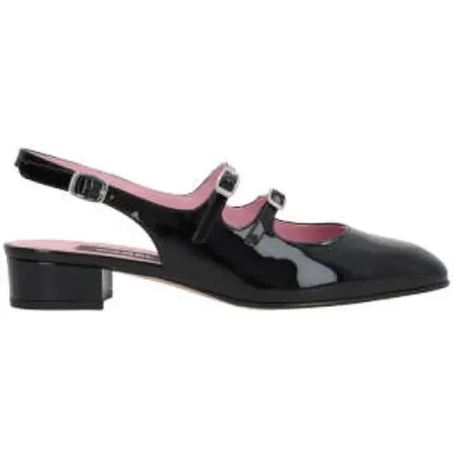 Schwarze Lackleder Slingback Mary-Jane , Damen, Größe: 39 EU - Carel - Modalova