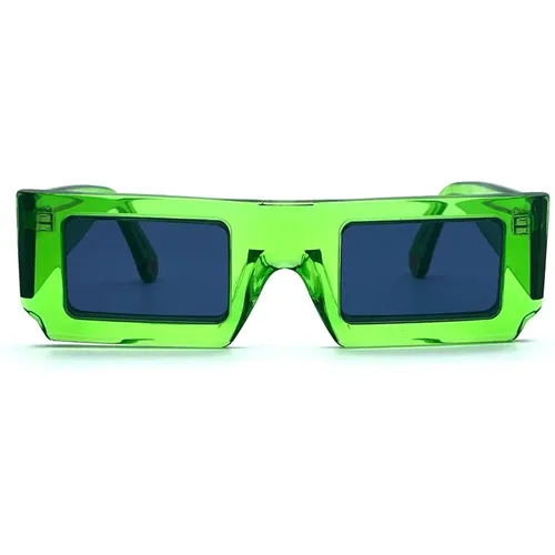 Chunky Rechteckige Grüne Sonnenbrille - Jacquemus - Modalova