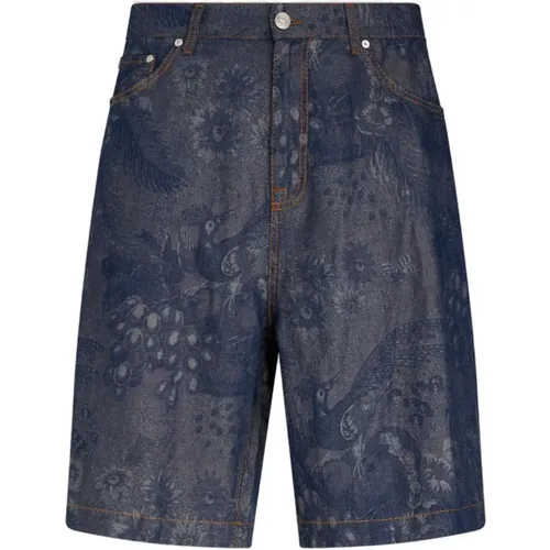 Linen Shorts , male, Sizes: W30 - ETRO - Modalova