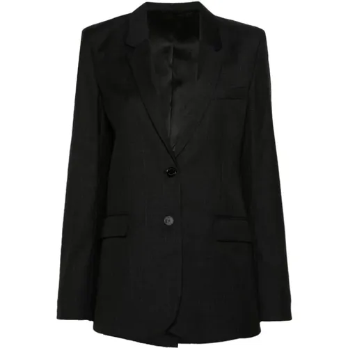 Checkered Anthracite Lesandre Blazer , female, Sizes: 2XS - Isabel marant - Modalova