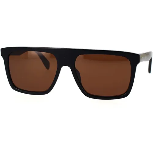 Quadratische Sonnenbrille mit Dunkelbraunen Gläsern - Celine - Modalova