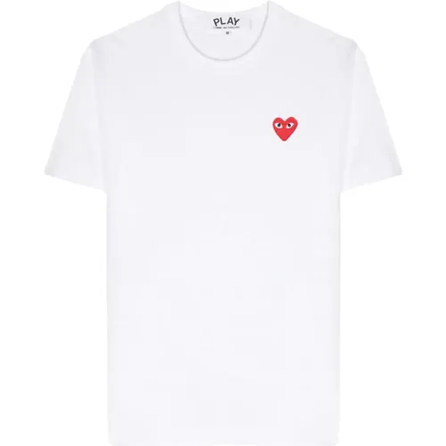 Unisex T-Shirt mit rotem Herz - Comme des Garçons Play - Modalova