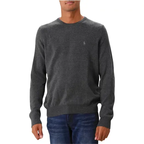 Merino RWS Gestrickter Langarm-Pullover Dunkles Kohle , Herren, Größe: M - Ralph Lauren - Modalova