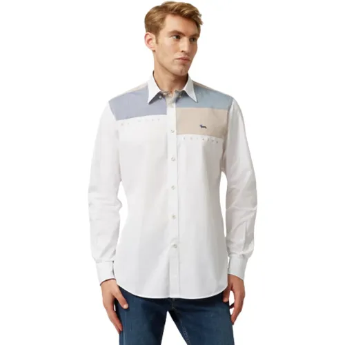 Men Patch Shirt , male, Sizes: 4XL - Harmont & Blaine - Modalova