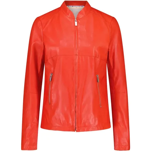 Jasmine Leather Jacket , female, Sizes: 2XL, 3XL - Milestone - Modalova