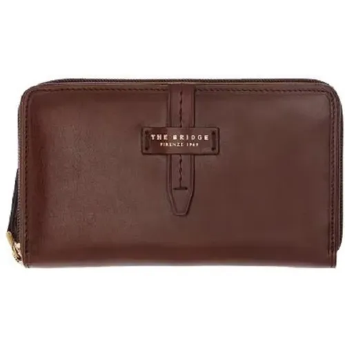 Leather Wallet Classic Style , female, Sizes: ONE SIZE - The Bridge - Modalova