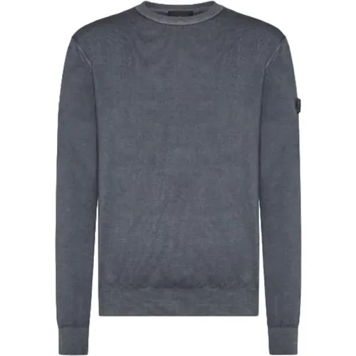Grey Acid-Dyed Merino Tricot Sweater , male, Sizes: XL, S, L, M - Peuterey - Modalova
