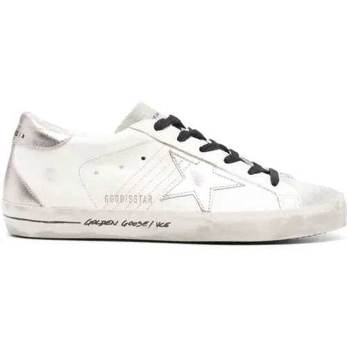 Super Star Leder Wildleder Sneakers - Golden Goose - Modalova